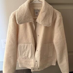 Urban Outfitters Cream Sherpa Jacket